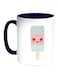 Cartoon Ice Cream Printed Coffee Mug Blue/White/Pink 11ounce