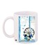 Flowers Printed Coffee Mug White/Blue 11ounce