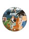 Anime Detective Conan Printed Fridge Magnet Round Multicolour