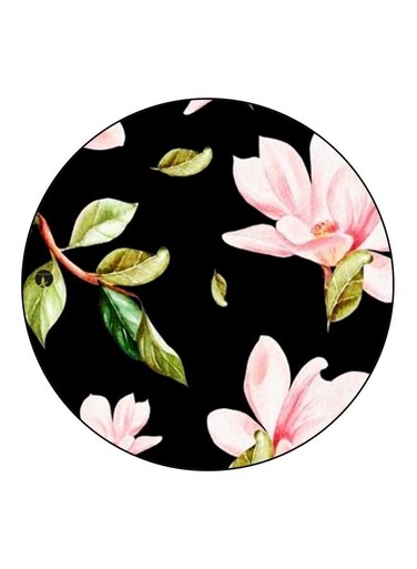 Floral Printed Fridge Magnet Black/Pink/Green