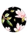 Floral Printed Fridge Magnet Black/Pink/Green