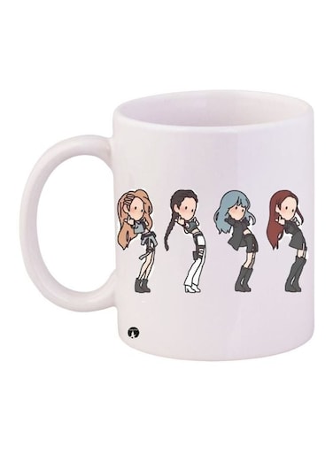 Blackpink Band Printed Coffee Mug White/Grey/Brown 11ounce