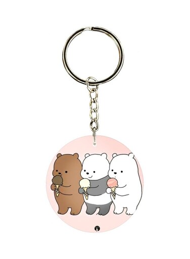 Teddy Bear Printed Keychain