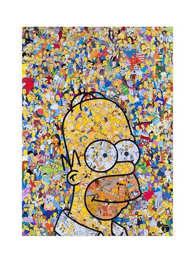 Simpsons Metal Plate Poster Multicolour 15x20centimeter