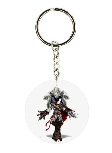 Double Sided Sonic Printed Keychain
