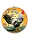 Le Coq Printed Fridge Magnet Yellow/Green/Red 5.5cm