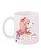 Cartoon Printed Coffee Mug White/Pink/Beige 11ounce