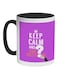 Keep Calm And Ask Question Printed Coffee Mug White/Purple/Red 325ml