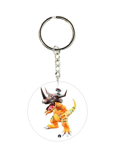 Anime Digimon Double Side Printed Keychain
