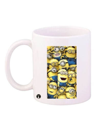 Minions Printed Coffee Mug White/Yellow/Blue