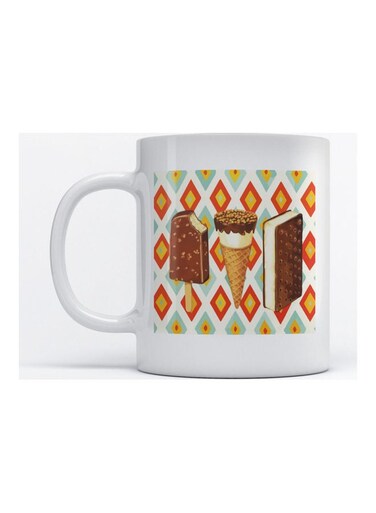 Mug Ice Cream for Coffee and Tea White