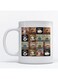 Printed Coffee Mug White/Brown/Blue