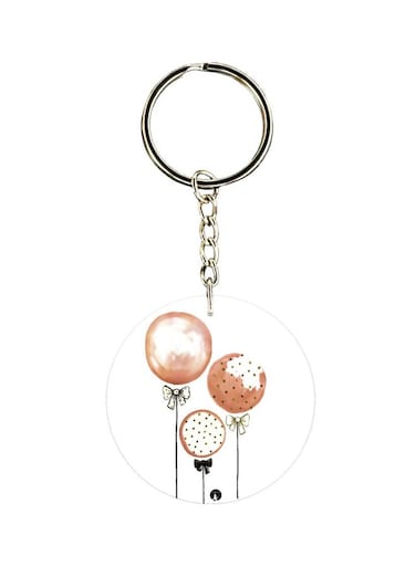 Balloon Printed Single Sided Keychain