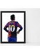 Lionel Messi Pays Tribute To Maradona Themed Poster With Frame Multicolour 30x40cm