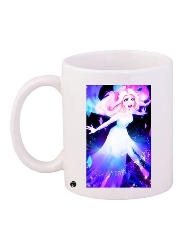 Disney Princess Printed Coffee Mug White/Blue/Pink 11ounce