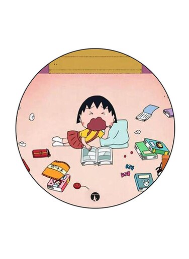 Anime Chibi Maruko Chan Printed Fridge Magnet Multicolour