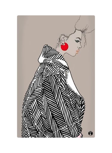 Printed Fridge Magnet Multicolour 8.5x0.4x5.5cm
