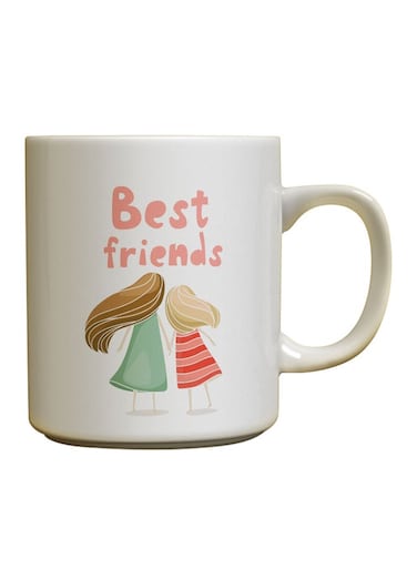 Best Friend Printed Coffee Mug White/Green/Pink