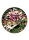 Flowers Printed Fridge Magnet Round Multicolour