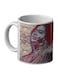 Umm Kulthum Printed Mug White/Red/Blue 350ml