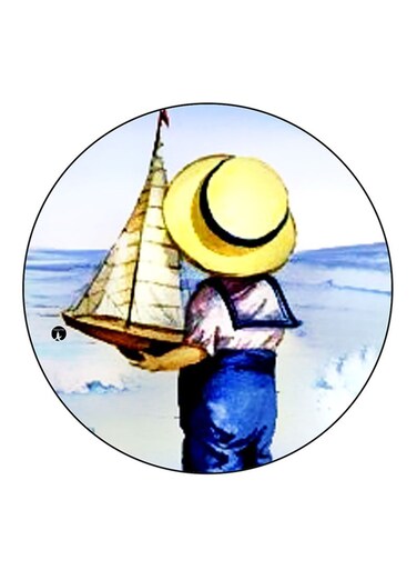 Vintage Art Printed Fridge Magnet Multicolour