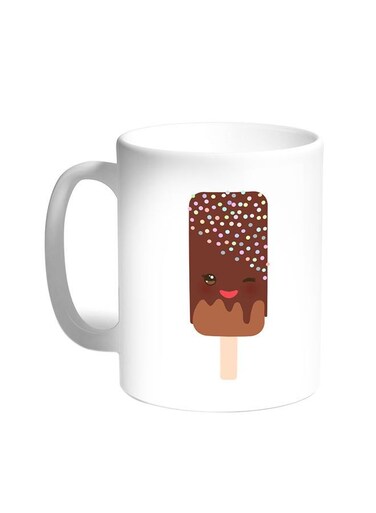 Cartoon Graphics - Ice Cream Printed Coffee Mug White 11ounce