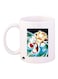 Sonic Character Printed Mug White/Yellow/Green Standard Size