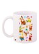 Cartoon Character Printed Coffee Mug White/Red/Yellow 11ounce