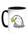 Cartoon Drawings - Eagle Printed Coffee Mug White/Black 11ounce
