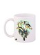 Kingdom Hearts Video Game Character Printed Mug White/Black/Grey 12ounce