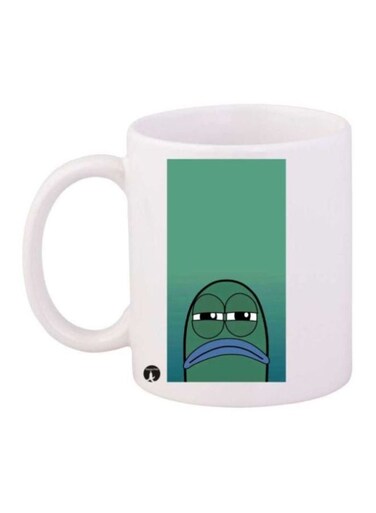 Printed Coffee Mug White/Green/Black