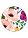 Floral Printed Fridge Magnet Pink/White/Green 5.5cm