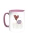 Romantic Printed Coffee Mug Pink/White 11ounce