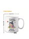 Ceramic Mug with Arabic Quote "Trivia Occupies My Time" Humorous Design in Blue