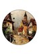 Vintage Art Printed Fridge Magnet Multicolour