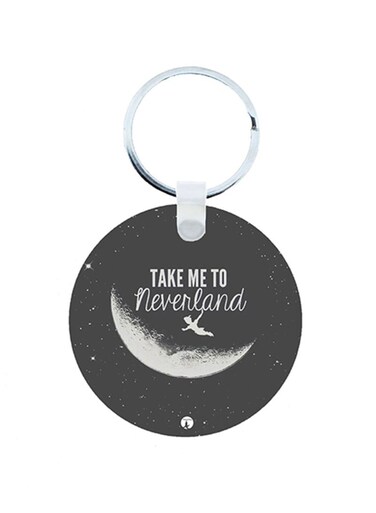 Take Me To Neverland Wooden Keychain