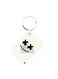 Marshmello Printed Keychain Beige/Black
