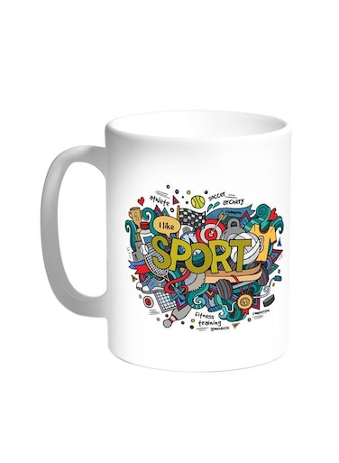 Sports Games Printed Coffee Mug White 11ounce