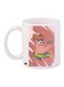 Cartoon Printed Coffee Mug White/Pink/Green 11ounce