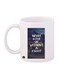Never Give Up Printed Mug White/Black/Blue