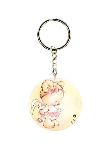 Bear Printed Dual Sided Keychain