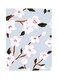 Floral Themed Metallic Plate Grey/White/Black 20x15cm