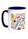Charges Of Fireworks Printed Coffee Mug White/Blue 11ounce