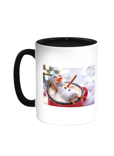 Warmer Coffee Printed Coffee Mug Black/White 11ounce