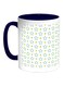 Small And Large Star Printed Coffee Mug Dark Blue/Green/Yellow 325ml