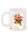 Floral Printed Coffee Mug White/Red/Green 11ounce