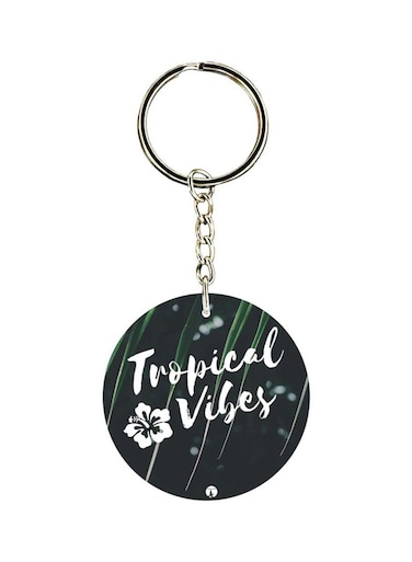 Tropical Vibes Printed Keychain