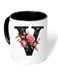RYN&reg; Printed Ceramic Coffee Mug Gift for Coffee and Tea Lovers 11 Oz alphabet V
