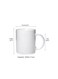 RYN&reg; Printed Ceramic Coffee Mug Gift for Coffee and Tea Lovers 11 Oz alphabet V