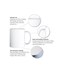 RYN&reg; Printed Ceramic Coffee Mug Gift for Coffee and Tea Lovers 11 Oz alphabet V